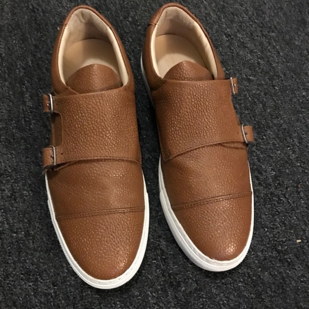 Taft Double Monk Strap Brown Sneakers - Mens 6
